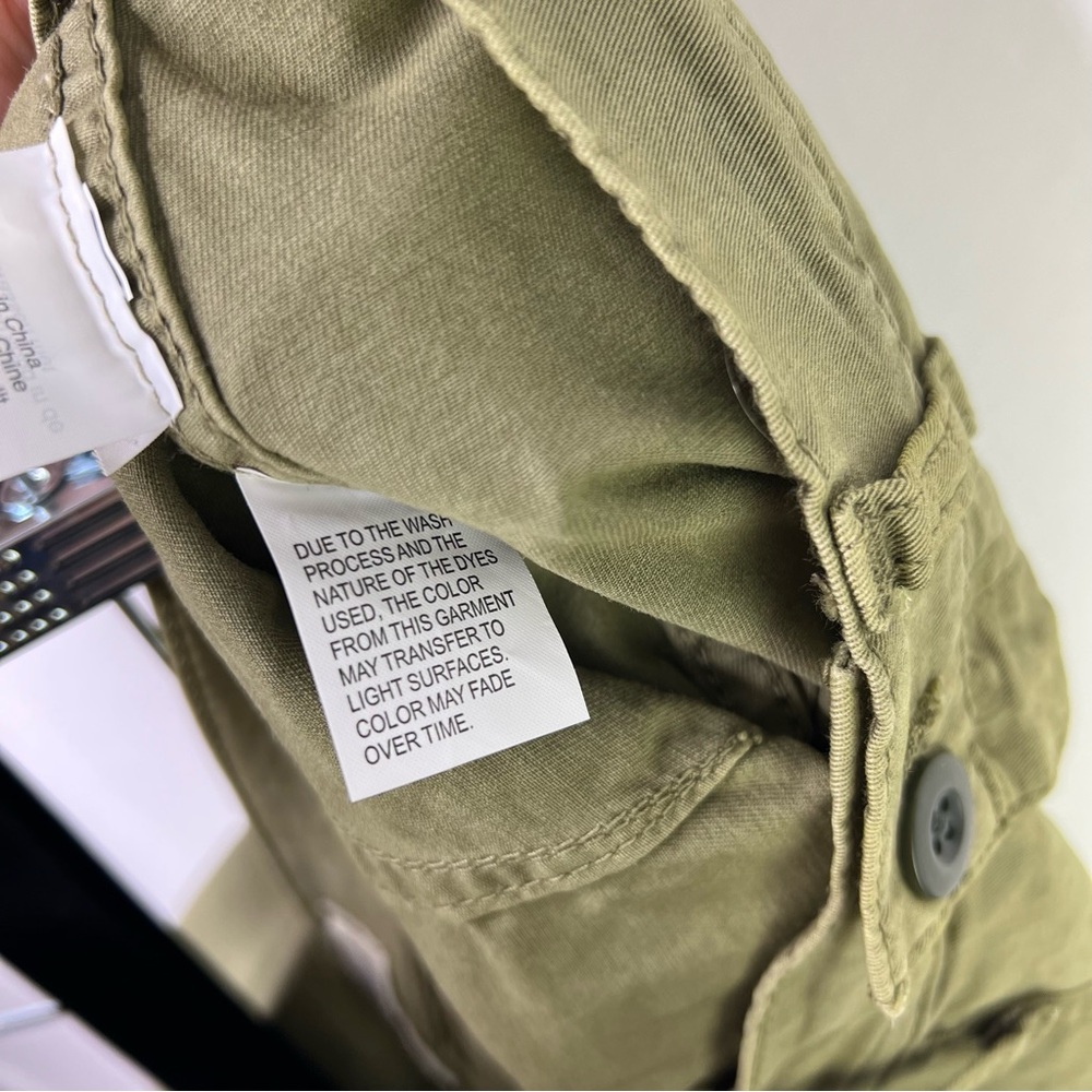 Madewell Griff Tapered Stovepipe Fatigue Cargo Pants High Rise Olive Green SZ 28 - Picture 14 of 14